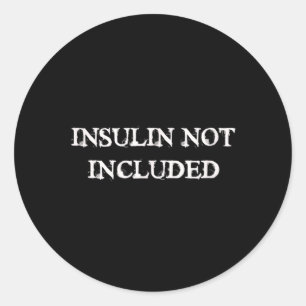Pegatina Redonda Concientización sobre la diabetes sin incluir la i