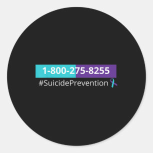 Pegatina Redonda Concientización sobre Prevención del Suicidio 1-80