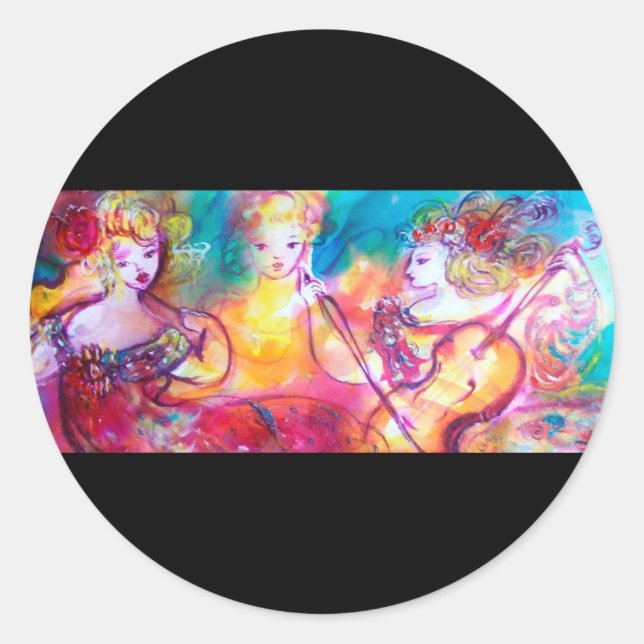 PEGATINA REDONDA CONCIERTO DE HARMONY TRIO SPRING (Anverso)