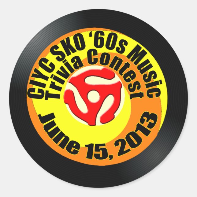 Pegatina Redonda Concurso de Trivia 3 (Anverso)