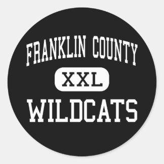 Pegatina Redonda Condado de Franklin - Wildcats - High - Brookville
