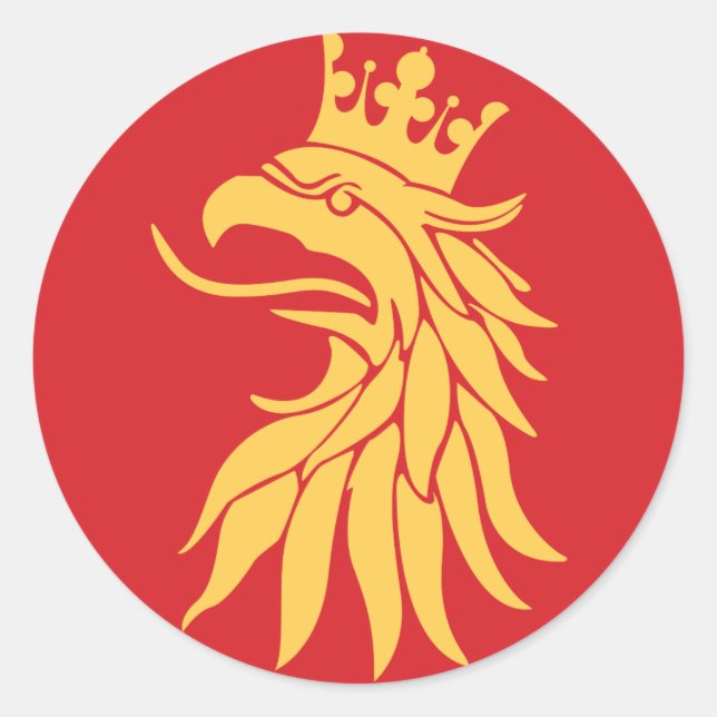 Pegatina Redonda Condado de Scania (Skåne) (Anverso)