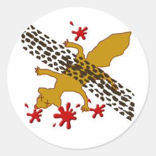 Pegatina Redonda Conde la ardilla muerta