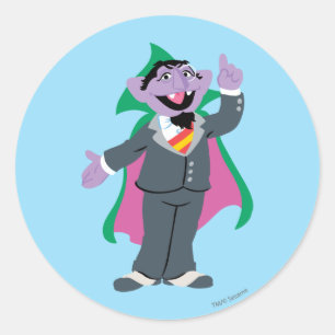 Pegatina Redonda Conde von Count Estilo Clásico