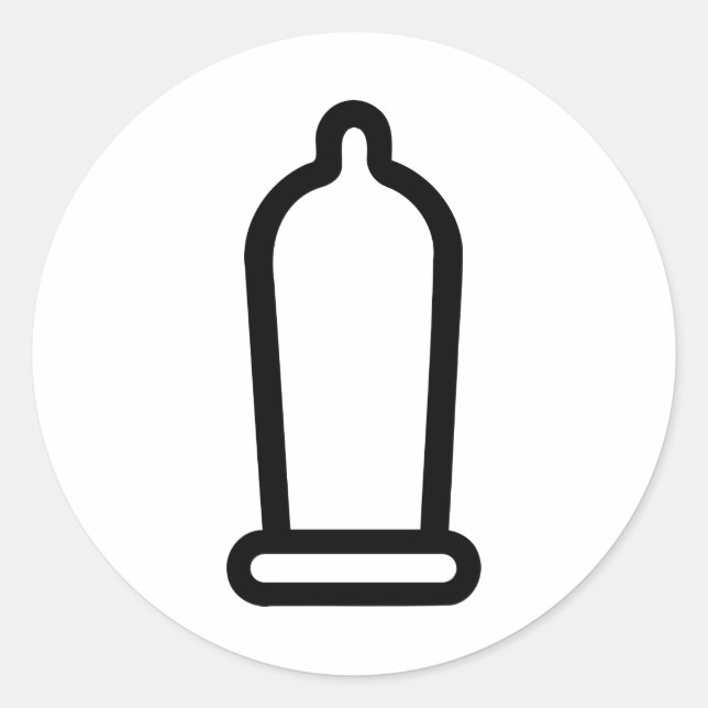 Pegatina Redonda Condón (Anverso)