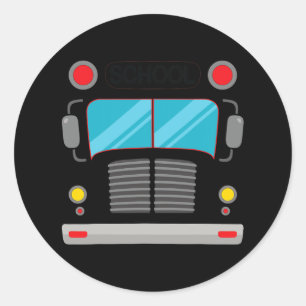 Pegatina Redonda Conductor De Autobuses Escolares Costume A Adultos
