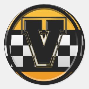 Pegatina Redonda Conductor de V