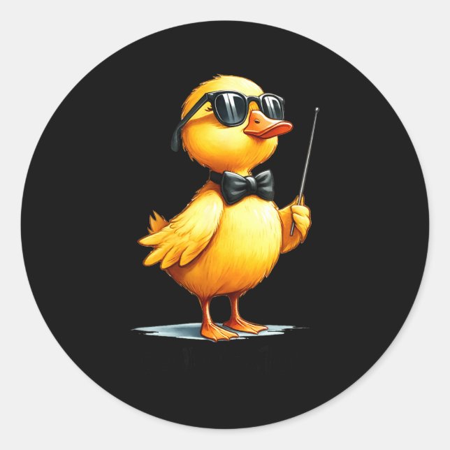 Pegatina Redonda Conductor, Funny Duck Quote  (Anverso)