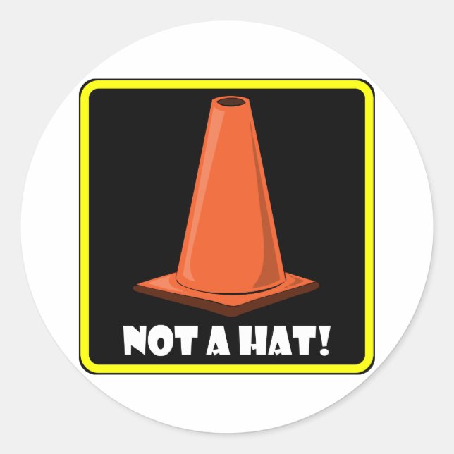 Pegatina Redonda CONE GORRA 1a (Anverso)