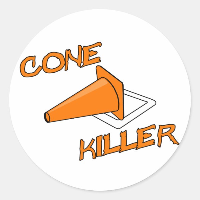 Pegatina Redonda Cone Killer (Anverso)