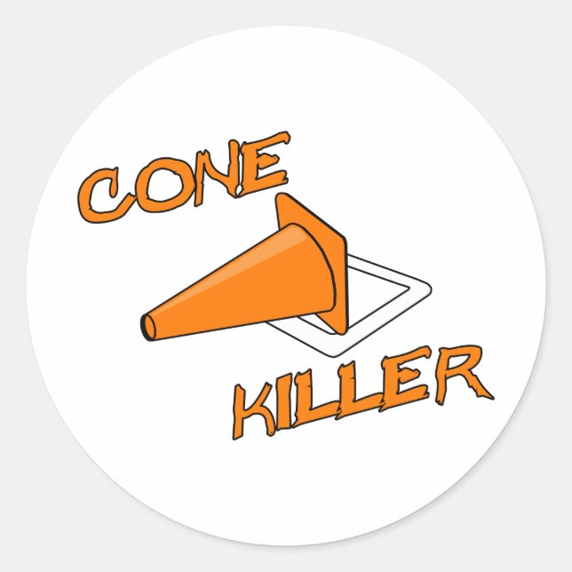 Pegatina Redonda Cone Killer (Anverso)