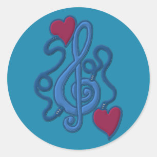 Pegatina Redonda Conectado A Pegatinas De Music Blue Note