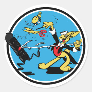 Pegatina Redonda Conejo del EOD