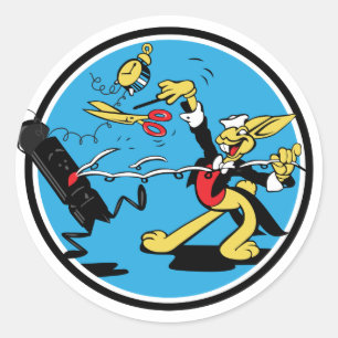 Pegatina Redonda Conejo del EOD