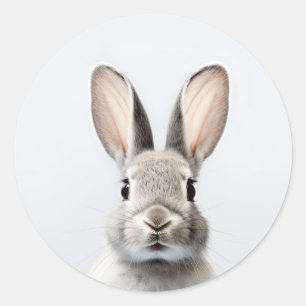 Pegatina Redonda Conejo Gray Baby