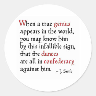 Pegatina Redonda Confederación de Dunces
