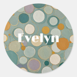 Pegatina Redonda Confetti Currents