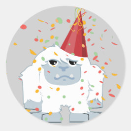 Pegatina Redonda Confetti Fiesta Yeti