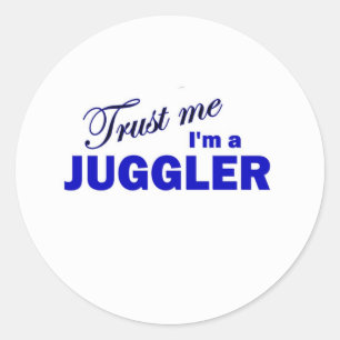 Pegatina Redonda Confía en mí, soy un malabarista