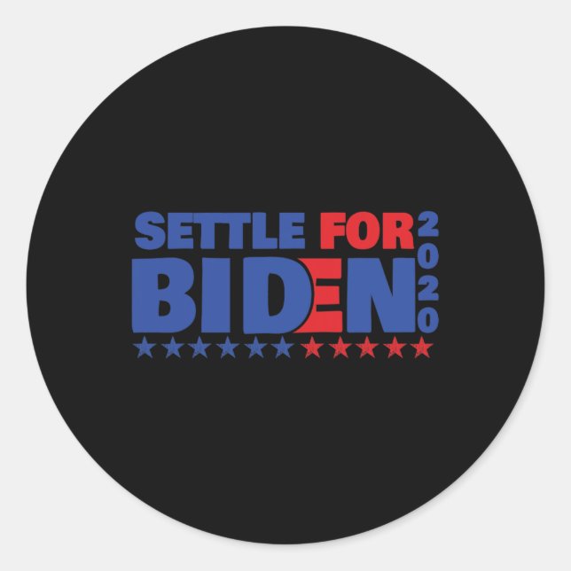 Pegatina Redonda Conformarse con Biden  (Anverso)