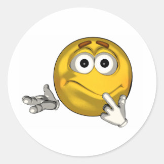 Pegatina Redonda Confundido - diente