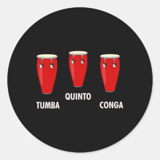 Pegatina Redonda Conga Quinto Tumba