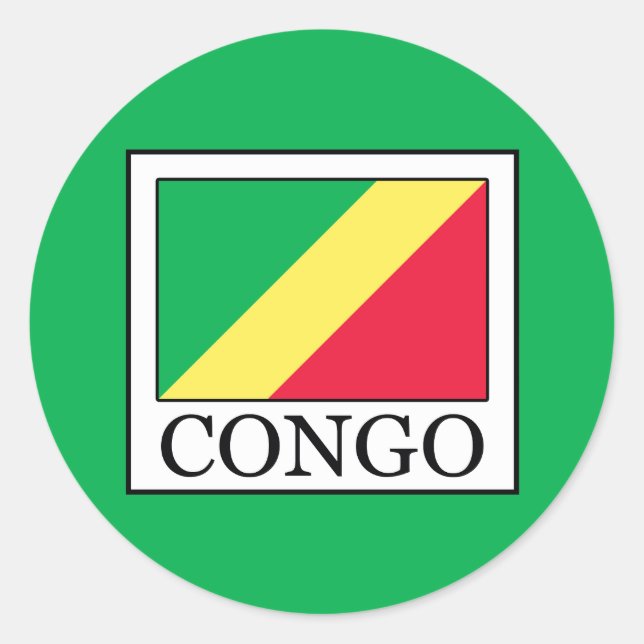 Pegatina Redonda Congo (Anverso)