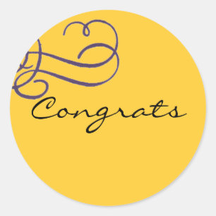 Pegatina Redonda Congrats