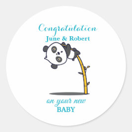 Pegatina Redonda congratulation on new baby