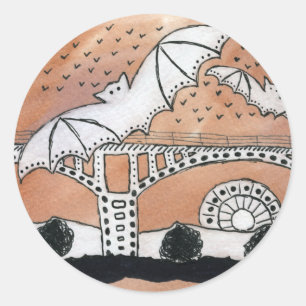 Pegatina Redonda Congreso Avenida Bats