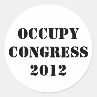 Pegatina Redonda Congreso Occupy 2012
