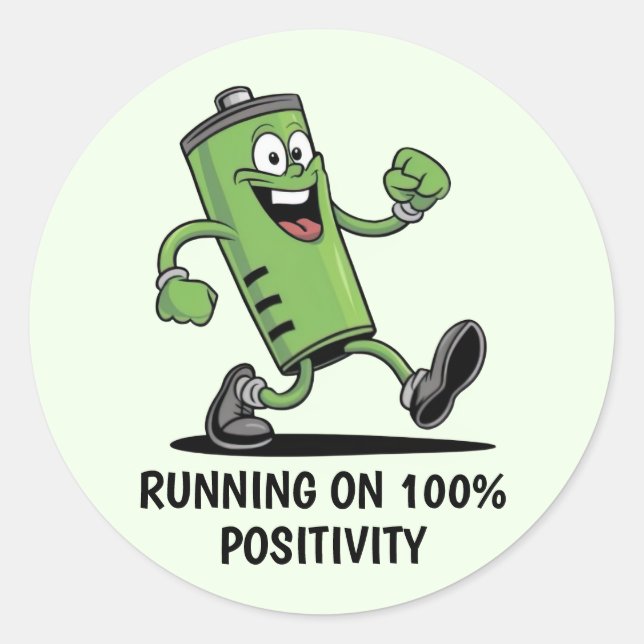 Pegatina Redonda Conjunto de Pegatinas de batería cargados (Anverso)