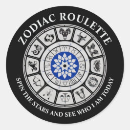 Pegatina Redonda Conjunto de Pegatinas de Rótulos Zodiac divertidos