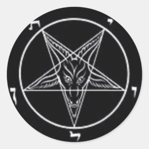 Pegatina Redonda Conjunto de Pegatinas redondos de Baphomet