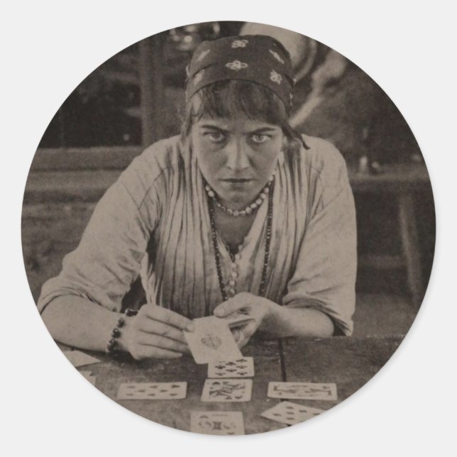 Pegatina Redonda Conjunto de Pegatinas redondos de "Fortune Teller" (Anverso)