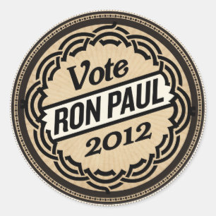 Pegatina Redonda Conjunto de Pegatinas Ron Paul 2012
