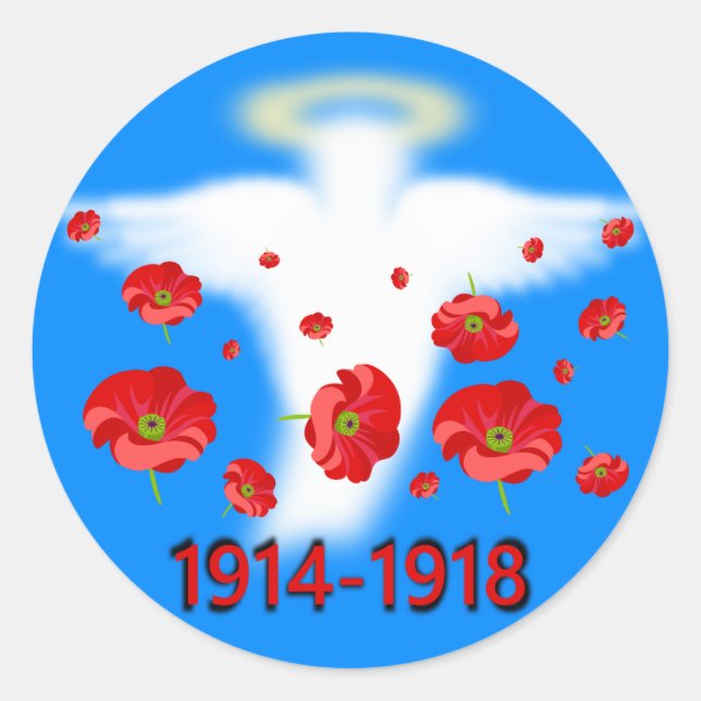 Pegatina Redonda Conmemoración del armisticio (Anverso)