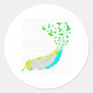 Pegatina Redonda Conmemoración escolar I Los niños importan I Naran