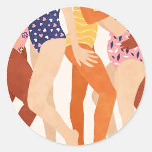 Pegatina Redonda Conmutación en color