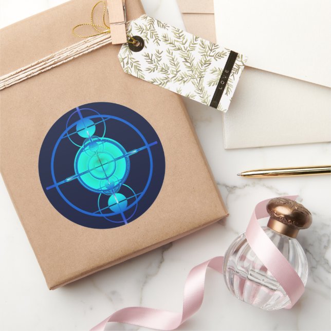 Pegatina Redonda Connected Minds (Night Version) (Regalar)