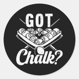 Pegatina Redonda Conseguí Chalk Billiard Pool Player Snooker 8 9 Ba