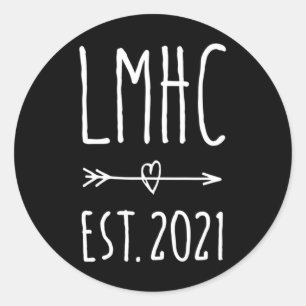 Pegatina Redonda Consejero De Salud Mental 2024 Con Licencia De Lmh