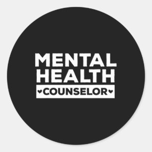 Pegatina Redonda Consejero de Salud Mental - Lugar de terapia menta
