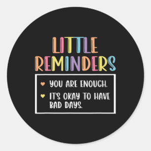 Pegatina Redonda Consejero de salud mental para recordatorio 1