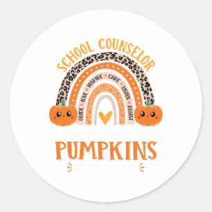 Pegatina Redonda Consejero escolar Rainbow Leopard Imprimir Hallowe