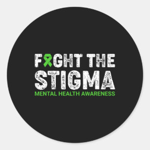 Pegatina Redonda Consejero Guerrero para la Concienciación sobre la