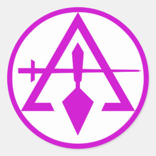 Pegatina Redonda Consejo de albañiles secretos, NO IMPERMEABLE