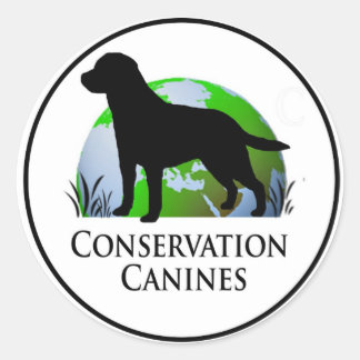 Pegatina Redonda Conservación de canina decal
