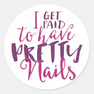 Pegatina Redonda Consigo pagado tener clavos del bonito 20