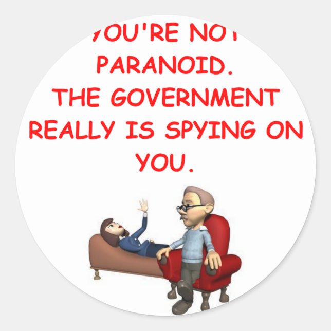 Pegatina Redonda conspiración (Anverso)